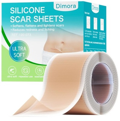Dimora Medical Grade Silicone Scar Sheets -Ultra Soft Silicone Scar Tape 1.6 x60