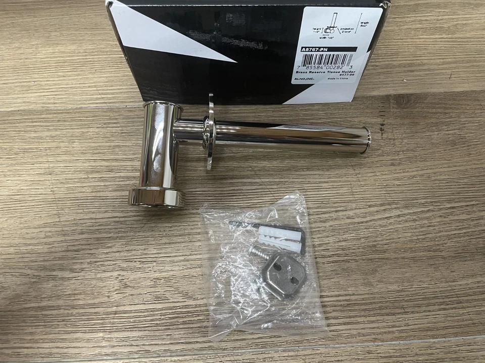 Alno A8767-PN Infinity Reserve Drop Down Single Post Toilet Paper Holder - Image 3 of 3