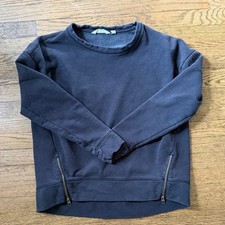 Athleta Cityscape Black Sweatshirt W/ Zippers Size Small