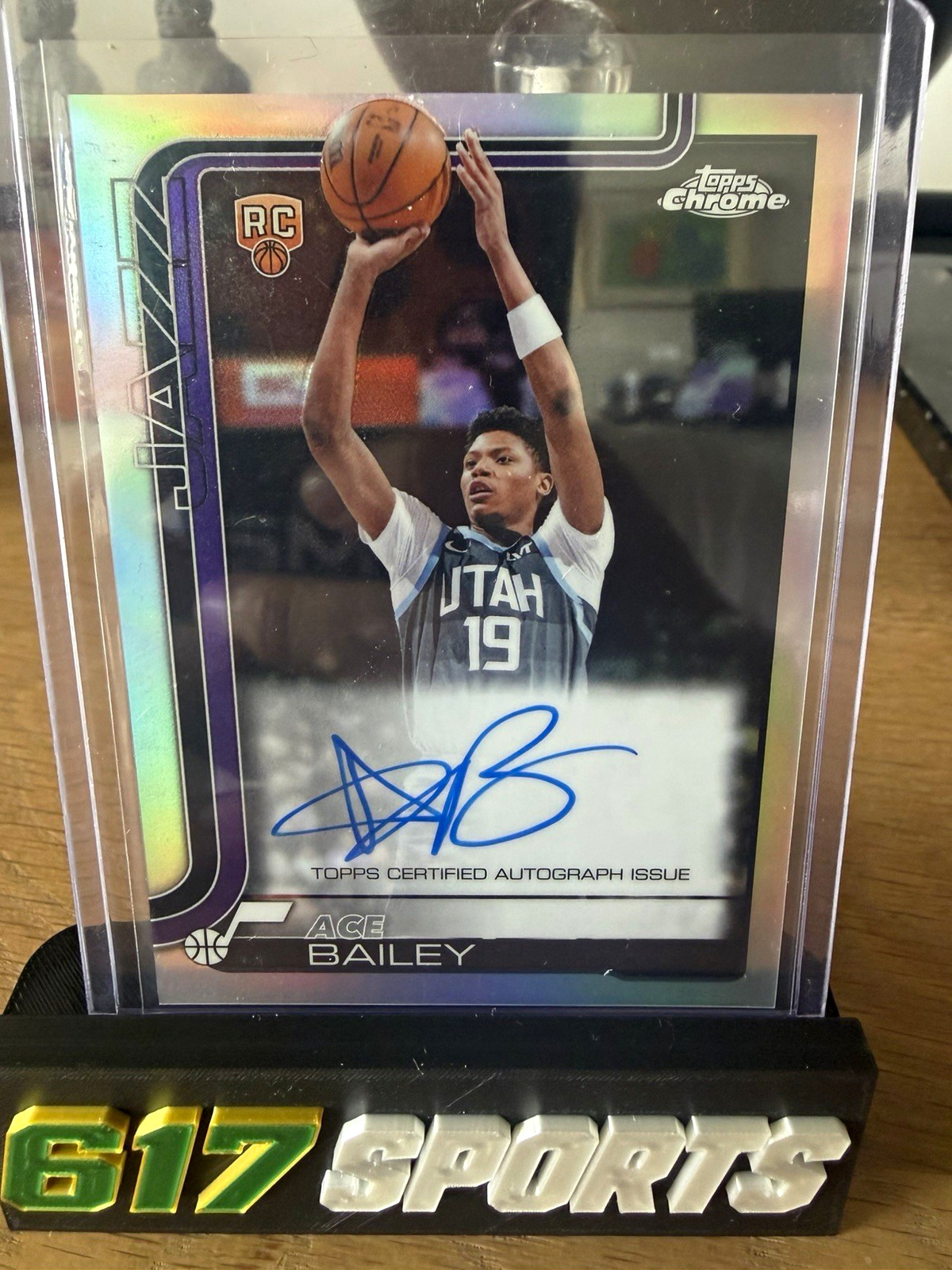 Topps Chrome Update Ace Bailey Utah Jazz Rookie Auto #TCAR-AB Refractor