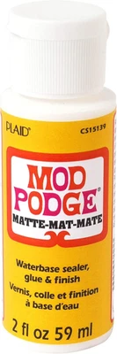 Mod Podge Matte Water Base Sealer/Glue and Finish, White, 2 Oz, 3.4 X 3.4 X 10 C