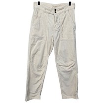 Pilcro Anthropologie Womens 27 Cream Corduroy High Rise Straight Leg Pants