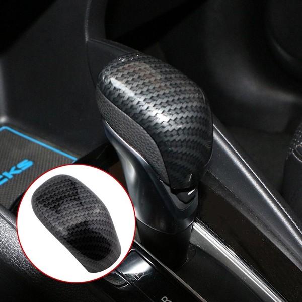 Carbonfaser Gangschalter-Knauf Abdeckung Zierleiste FüR Nissan Kicks Sliver-image