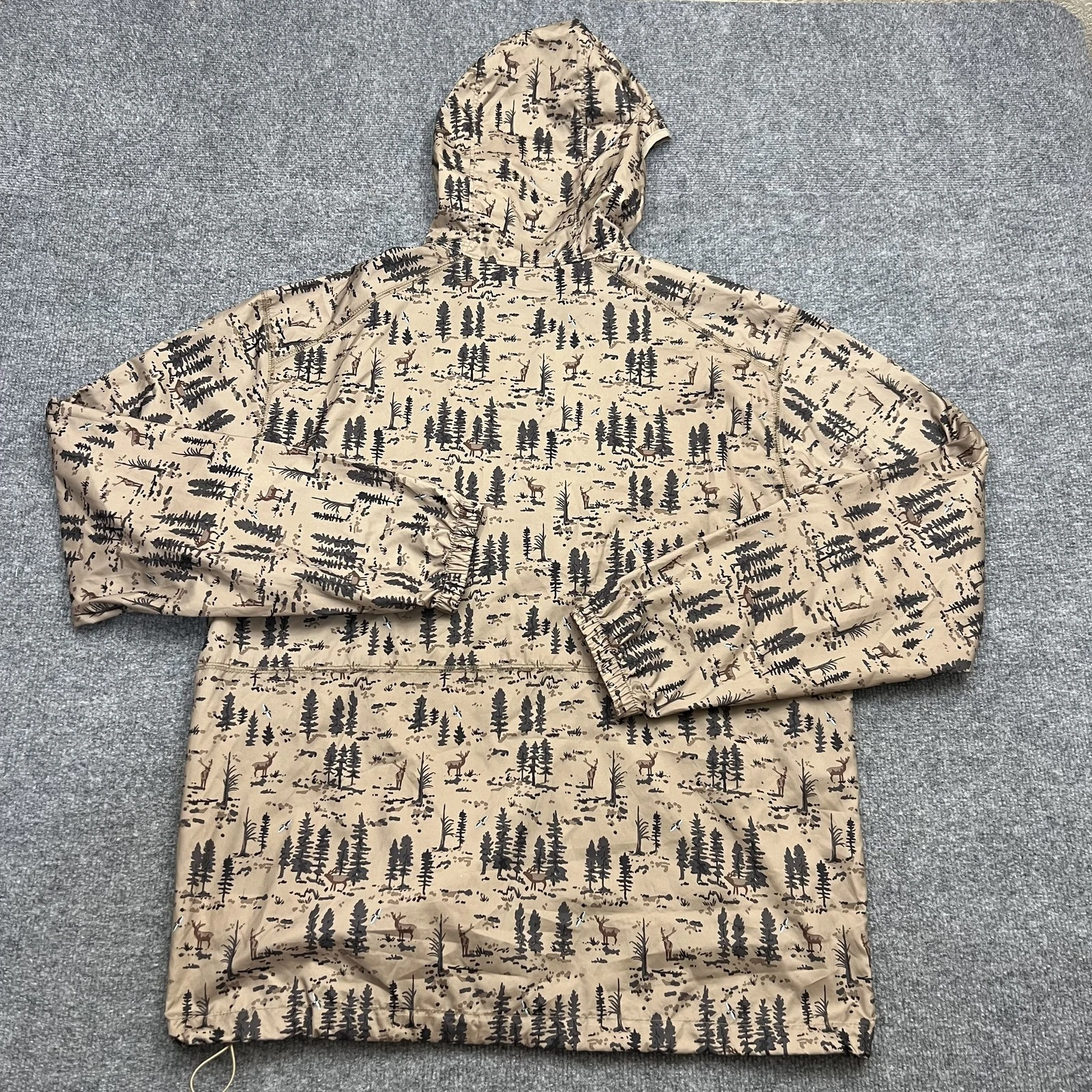 Columbia Jacket Men's Large Tan Hooded Full Zip Deer Tree Print Outdoors image 2