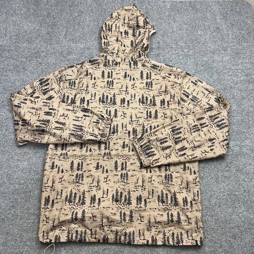 Columbia Jacket Men's Large Tan Hooded Full Zip Deer Tree Print Outdoors image 2