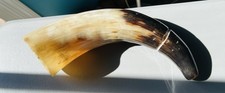 Vintage Hollow Cow Bull Blowing Horn Bugle, Trumpet. 10" Works Great.