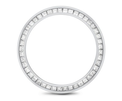 MIDSIZE 2CT PRINCESS CUT NATURAL DIAMOND BEZEL FOR ROLEX 31MM DATEJUST