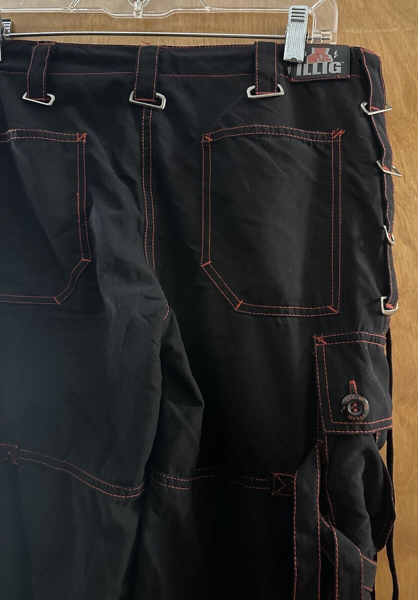 ILLIG Vintage Rave Cargo Strap Pants Black/Red Size 3 | eBay ILLIG Vintage Rave Cargo Strap Pants Black/Red Size 3 | eBay