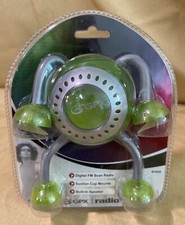 GPX FM Scan Radio Green Digital with Suction Cup Mounts Built in Speaker