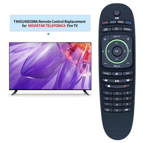 Remote Control Fit For Movistar TV Decoder URC17972-00R00 S-15-503 T4HS1408/39RA - Picture 2 of 7