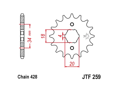 JT Front Sprocket 15 15T Tooth Honda XL185S CL125S NX125 XR185 ALL - Foto 2 di 11