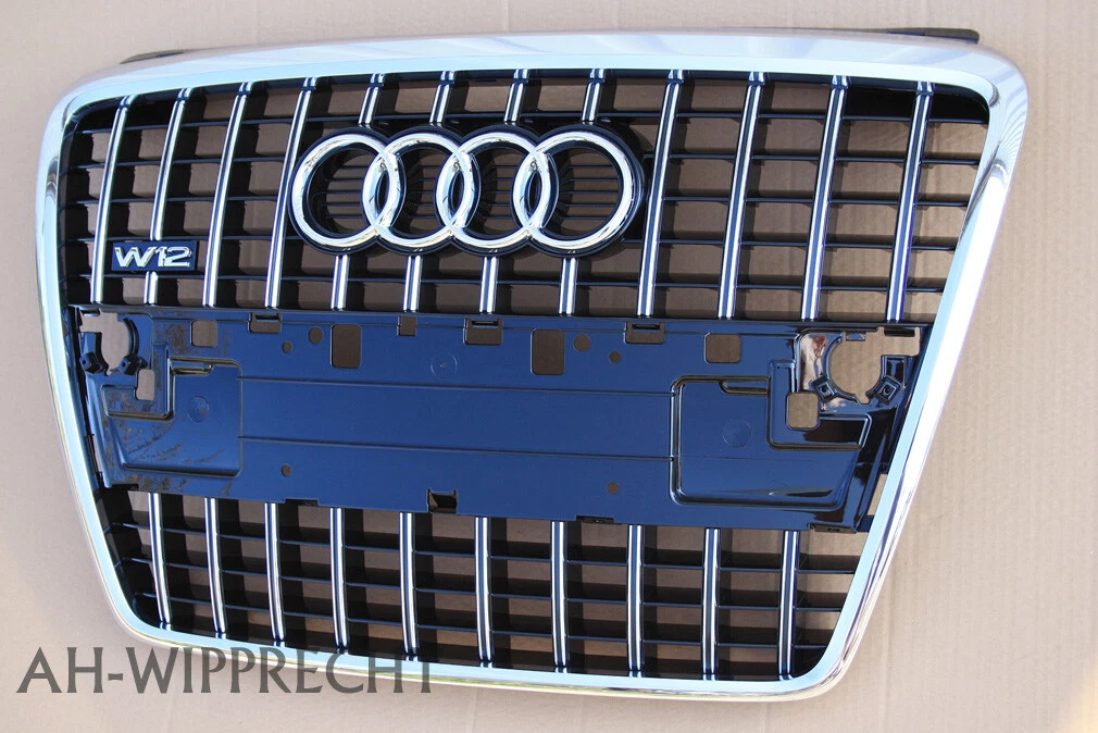 Original Audi A8 S8 W12 4E Tuning Kühlergrill Grill Schwarz Chrom 