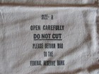 CANVAS BANK BAG FEDERAL RESERVE     "SIZE  !! H !!  28"x12"   #18 — photo 3