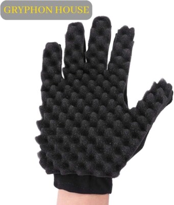 WHOLESALE PACK 100 psc- Curl Sponge Glove for Hair Twists Reusable Styling Glove