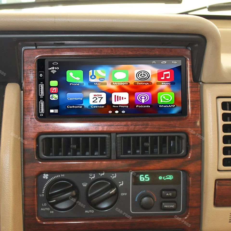 Radio estéreo GPS para auto Apple Carplay Android 13 para Jeep Grand Cherokee 1993-1998 Foto 4 de 4