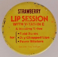 Collectible Vintage Strawberry Lip Session with Vitamin E - Very Rare