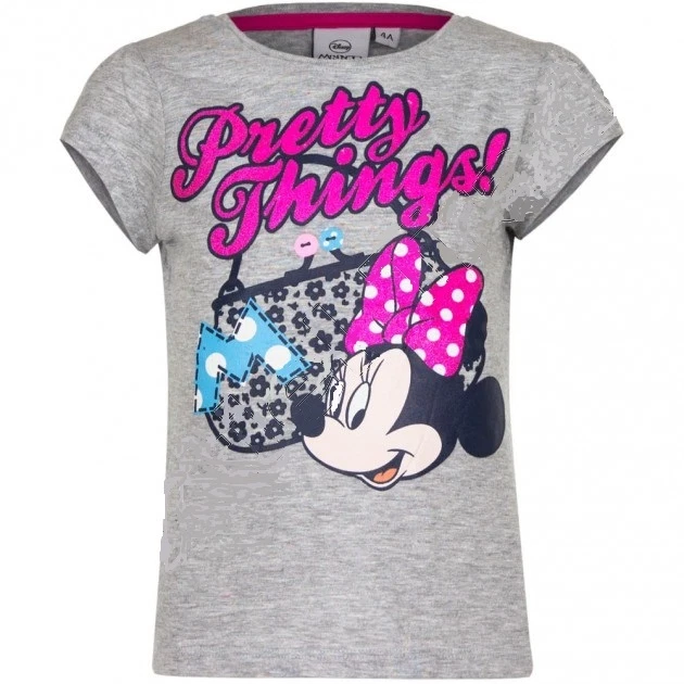 T SHIRT MANCHES COURTES ENFANT DISNEY MINNIE GRIS - Photo 1/1