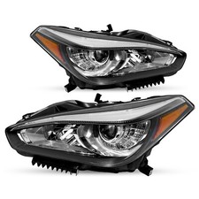 For 2015 2016 2017 2018 2019 Infiniti Q70 w/o AFS Headlights Assembly Headlamps