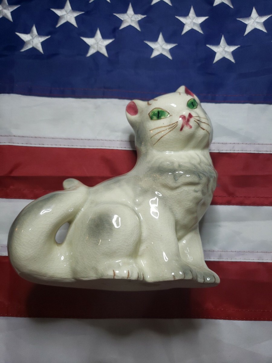 ✓ Vintage serious white Cat | eBay