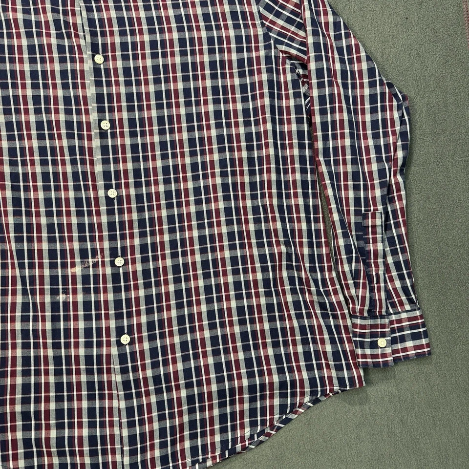 John Ashford Shirt Men's Large Multicolor Plaid Easy Care Button Up Casual - Image 3 of 4