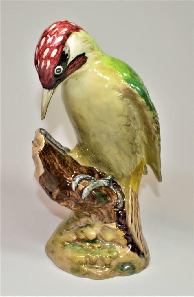 Vintage BESWICK England Gloss Finish Green WOODPECKER 9