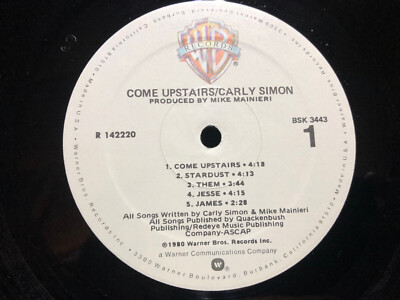 CARLY SIMON (LP) Come Upstairs. 1980. WB BSK 3443. EX sound | eBay