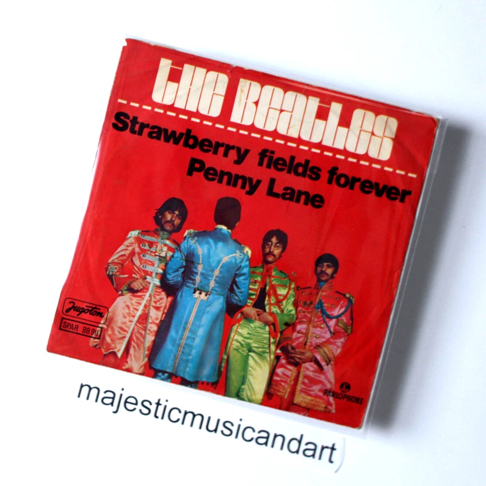 RARE PAUL IS DEAD COVER THE BEATLES STRAWBERRY FIELDS PENNY LANE 7" VINYL 45 - Image 2 of 4