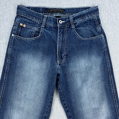 Vintage Southpole Baggy Jeans Mens 32x28 Blue Denim Fade Skater