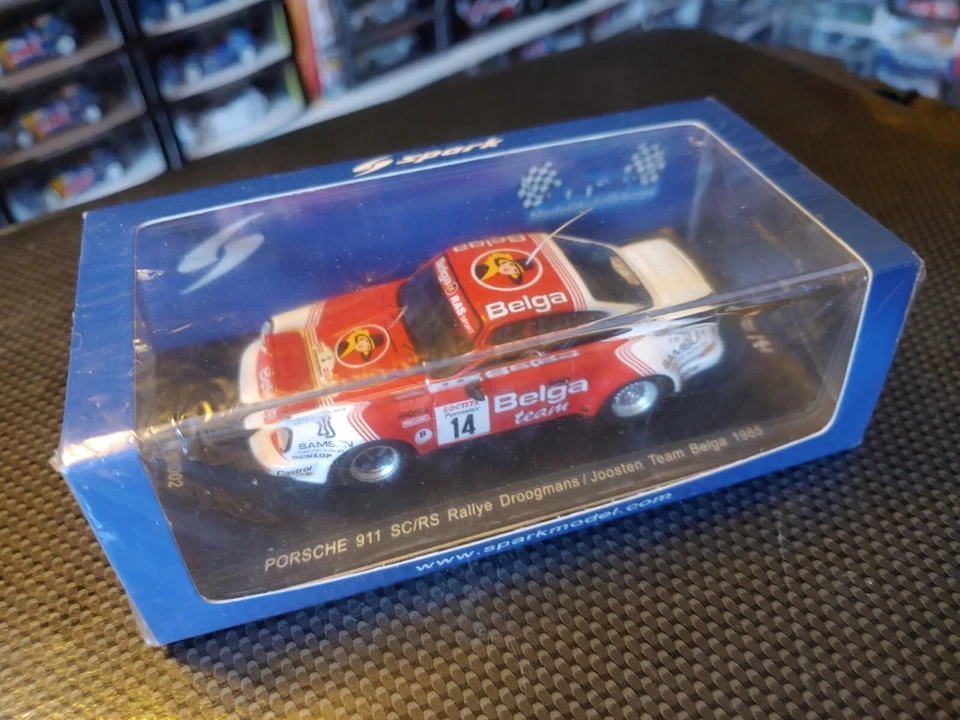 Spark Mad002 PORSCHE 911 SCRS DROOGMANS rally YPRES 1985 -1:43 RARE - Immagine 4 di 4