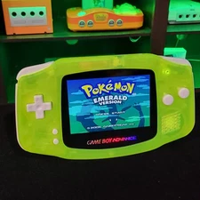 Lime Green Game Boy Advance GBA Console with iPS V5 Backlit LCD Console