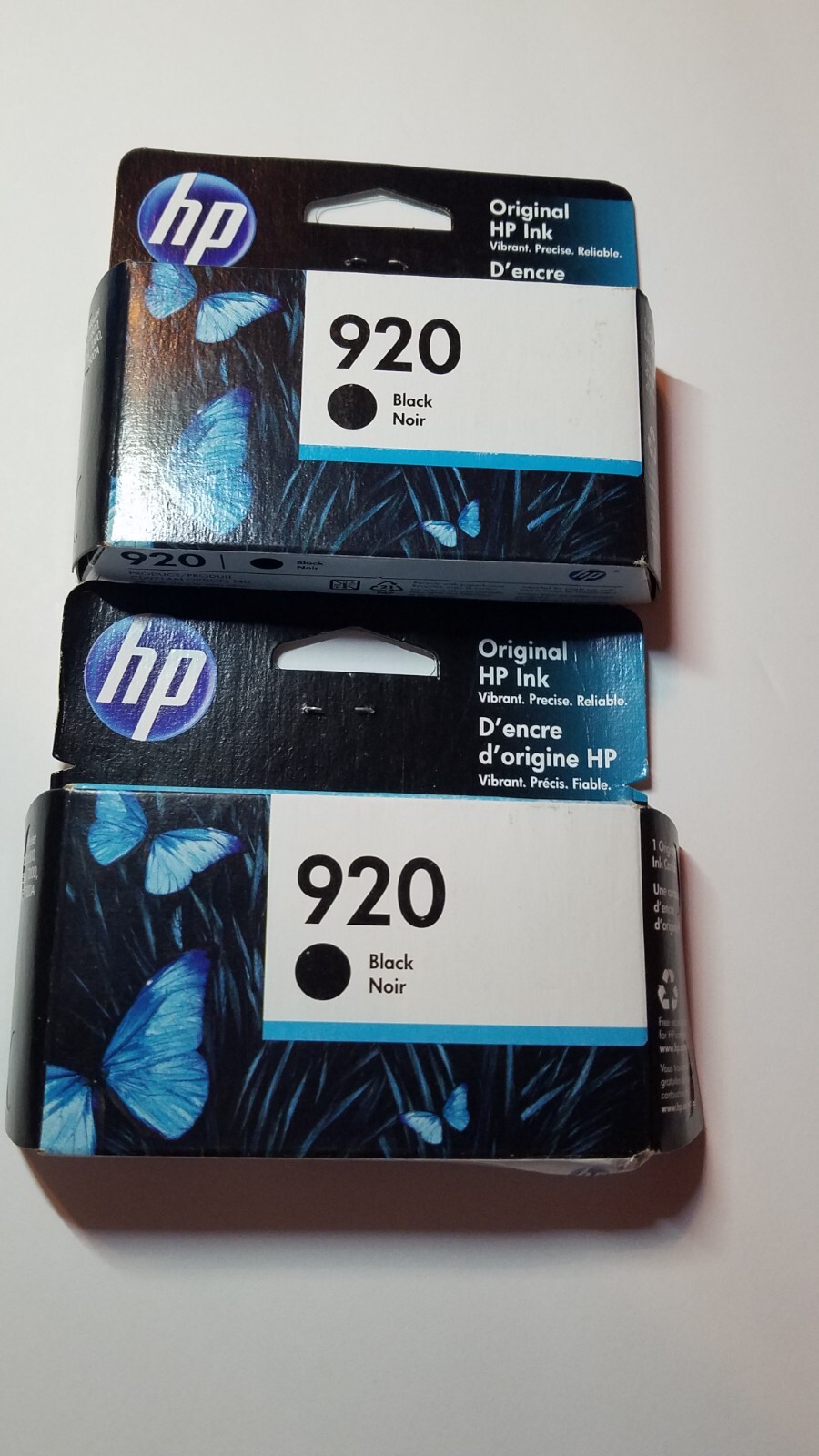 HP 920 Black Noir Set Of 2 Ink Cartridges JUN 2022 New In Package