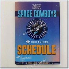 2022 Sugar Land Space Cowboys Pocket Schedule Astros Minor League Baseball