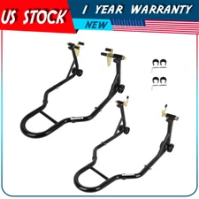 Motorcycle Bike Stand Front & Rear Swingarm Lift Head Forklift Auto Portable