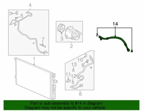 Genuine GM 2005-2007 Chevrolet Pontiac G5 A/C Evaporator Hose Assembly 15222109 - Image 2 of 2