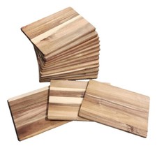 16 PIECES BULK LOT 13 x 9" Brown Tan Acacia Wood Cutting Boards Laser Engraving