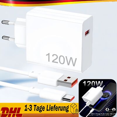 Für Xiaomi 120W Schnell Ladegerät Netzteil 6A USB-C Kabel Redmi Note10/11/12Pro
