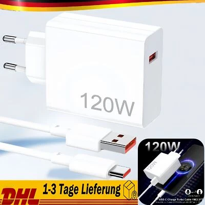 TELEFONMAX Für Xiaomi 120W Schnell Ladegerät Netzteil 6A USB-C Kabel Redmi Note10/11/12Pro