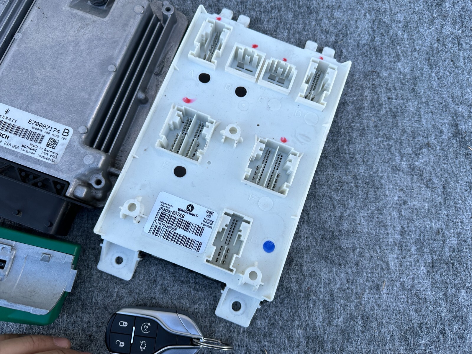 ENGINE COMPUTER ECU KEY IGNITION SET 13-17 MASERATI QUATTROPORTE GTS 3.8L