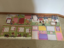 Lot of 8 Handmade Scrapbook Pages 12 x 12 NEW