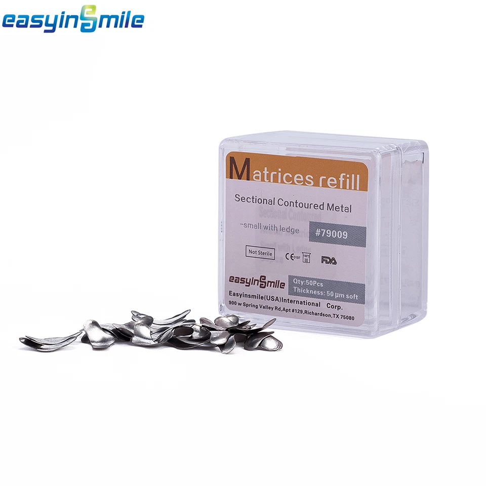 50Pc Dental Pro Matrix Bands Pre formed Tofflemire Bands Molar Matrice Stainless - Image 2 of 4