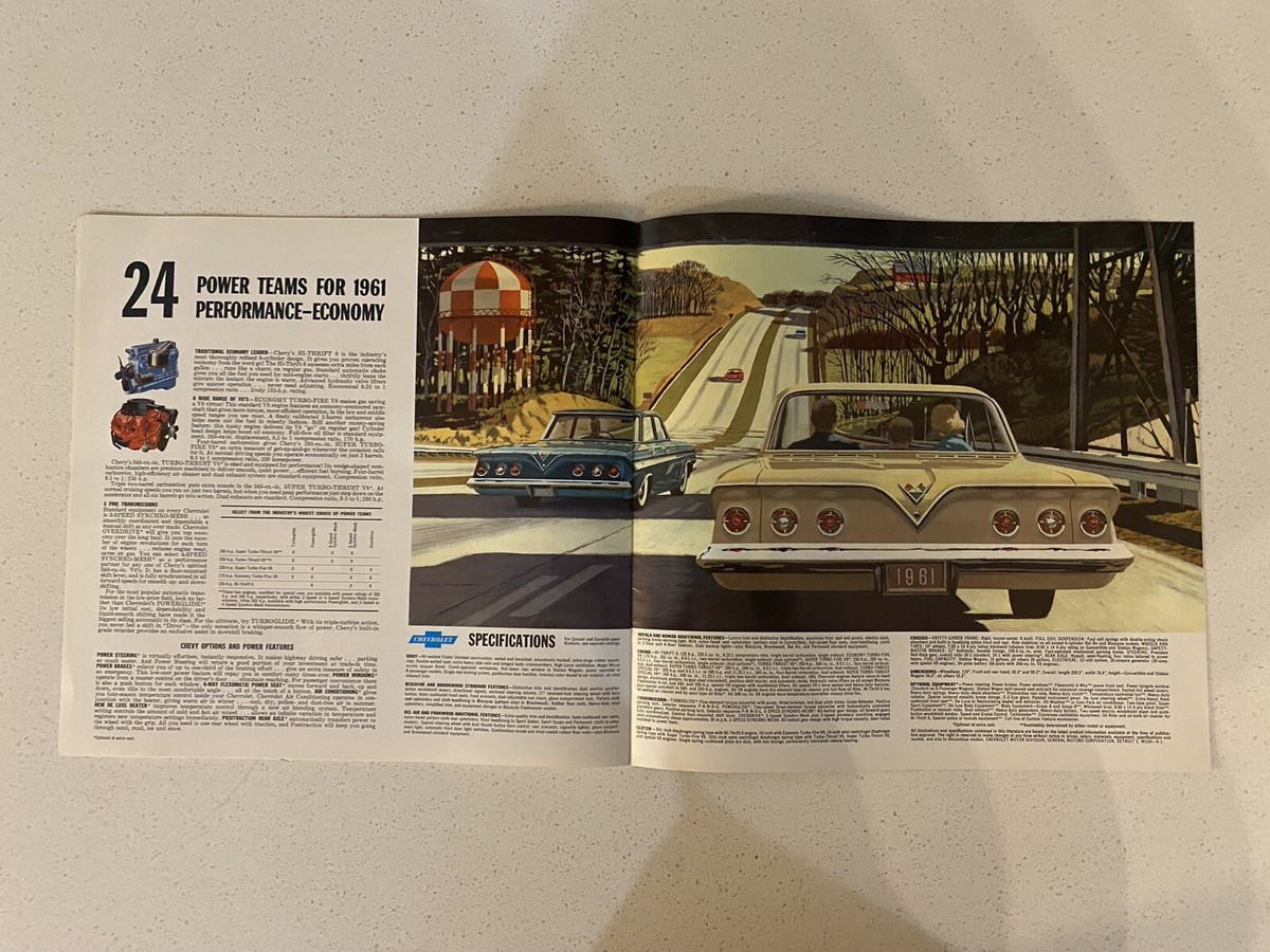 NOS 1961 Chevy Impala Dealer Brochure. Original Mint GM Chevrolet 