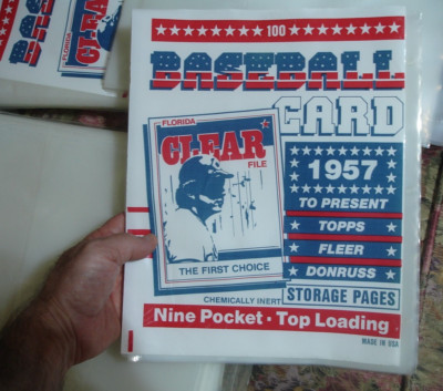 NEW 125 baseball card plastic sheets page LOT 1125 pocket TOP LOAD holder binder