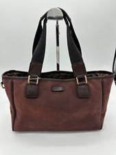 Borsa Gucci Supreme in pelle con logo e tela marrone autentica