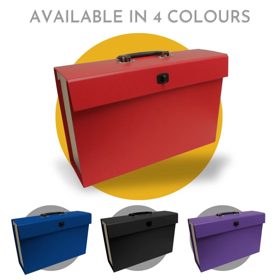 Cathedral Products 21-Pocket Cardboard Expanding File Case with Pre-Printed Tabs