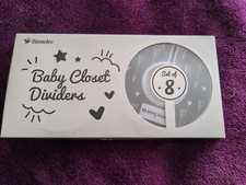 New Binswloo Baby Wardrobe Clothes Size Dividers, Set of 8 Nursery Closet 2.99p