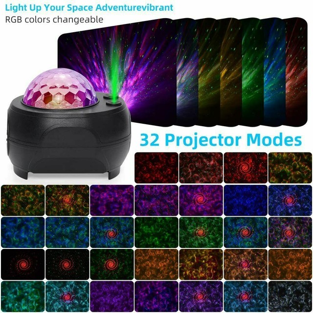 10 Colors USB LED Galaxy Projector Starry Night Lamp Star Sky