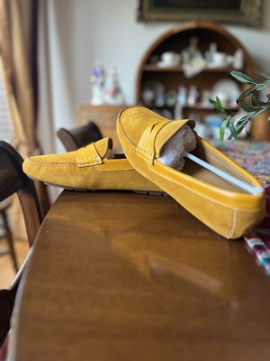 Yellow Leather Men\'s Loafers Handmade Men main image 3