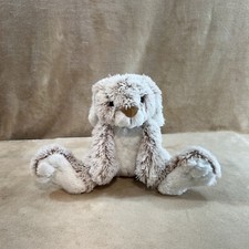 Melissa Doug Brown White Cuddly Bunny Plush 9 Stuffed Animal Toy