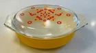 Vintage Pyrex Friendship Cover  w/ Yellow Oval 2.5 Quart Covered Casserole Dish