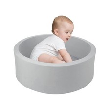 Small Memory Foam Ball Pit 27 Inches Indoor round Ball Pit NO Balls for Toddl